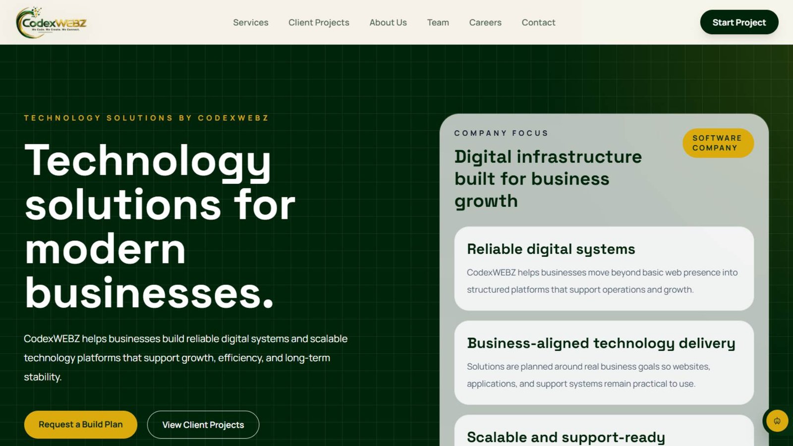CodexWebz Company Website
