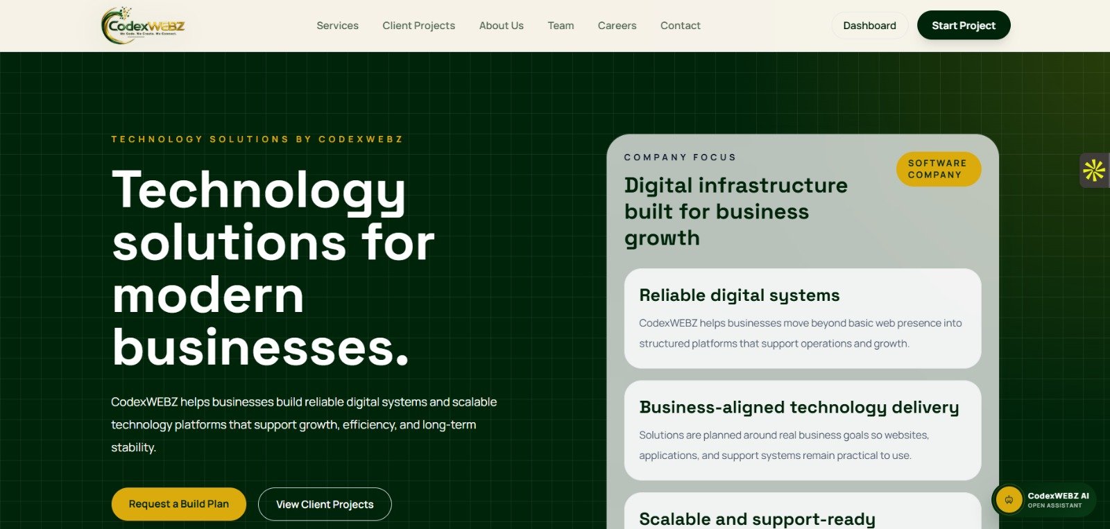 CodexWebz Company Website